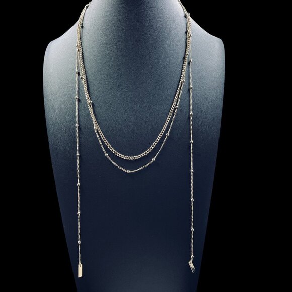 Ettika Layered Gold Tone‎ Beaded Chain Necklace Adjustable Minimalist Boho Chic - Picture 6 of 9